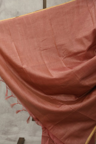 Peach Tussar Silk Saree - SRPTSS992