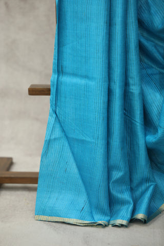 Blue Tussar Silk Saree - SRBTSS940