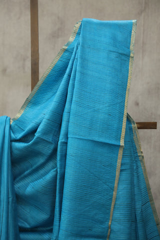 Blue Tussar Silk Saree - SRBTSS940