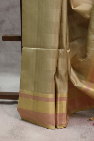 Beige Soft Silk Saree - SRBSSS287