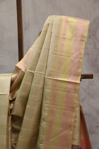 Beige Soft Silk Saree - SRBSSS287