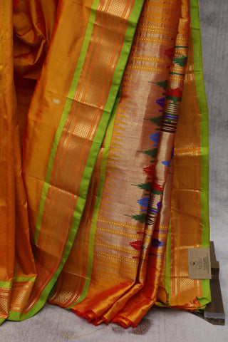 Yellow Silk Paithani Saree - SRYSPS438