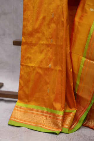 Yellow Silk Paithani Saree - SRYSPS438