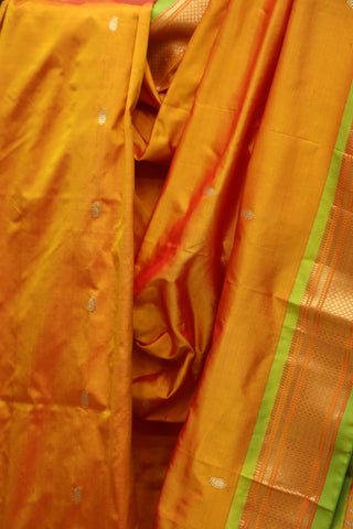 Yellow Silk Paithani Saree - SRYSPS438