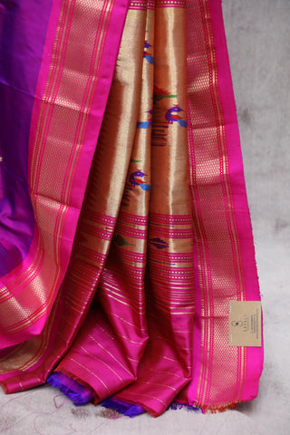 Purple Silk Paithani Saree - SRPSPS435