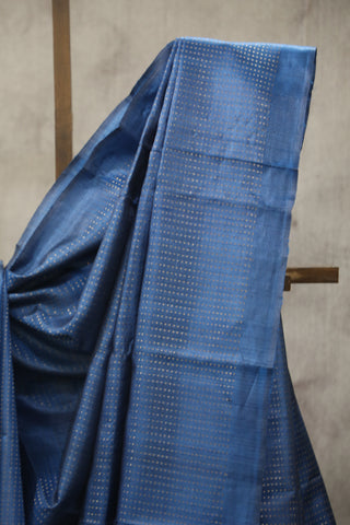 Blue Tussar Silk Saree - SRBTSS901