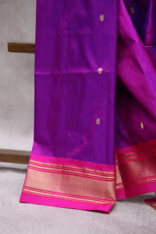 Purple Silk Paithani Saree - SRPSPS435