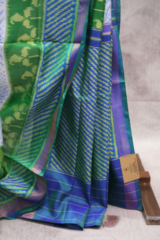 White Rajkot Patola Silk Saree - SRWRPSS233