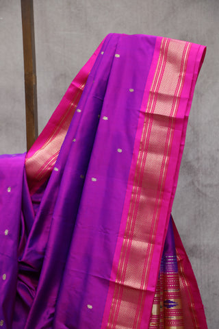 Purple Silk Paithani Saree - SRPSPS435