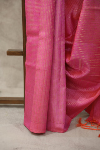 Pink Tussar Silk Saree - SRPTSS903