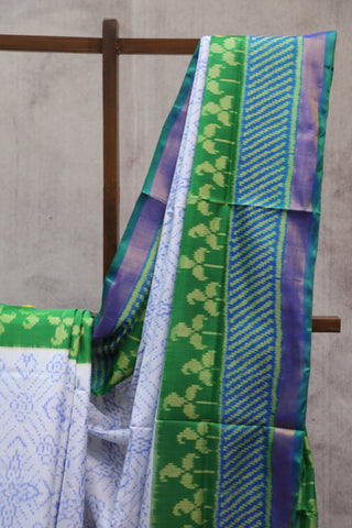 White Rajkot Patola Silk Saree - SRWRPSS233