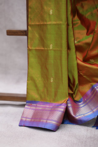 Green Silk Paithani Saree - SRGSPS448