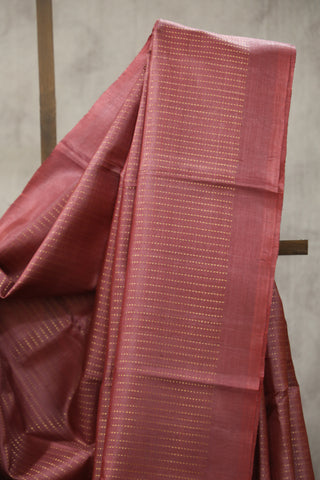 Dark Pink Tussar Silk Saree - SRDPTSS902