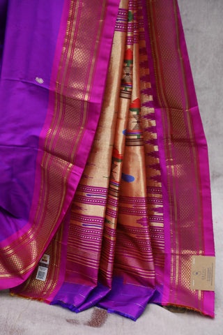 Purple Silk Paithani Saree - SRPSPS453