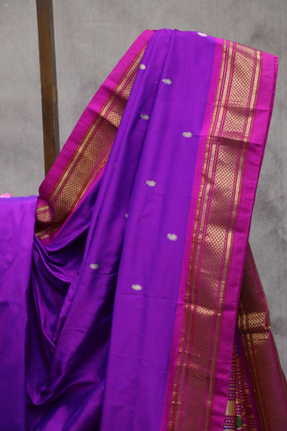 Purple Silk Paithani Saree - SRPSPS453