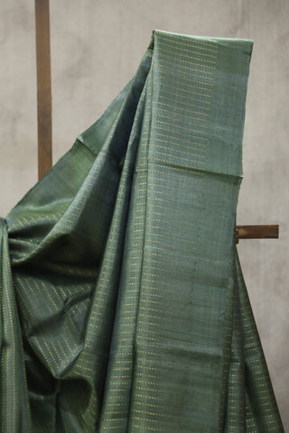 Green Tussar Silk Saree - SRGTSS896