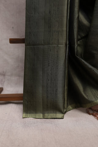 Grey Soft Silk Saree With Light Beige Pallu - SRGSSS144