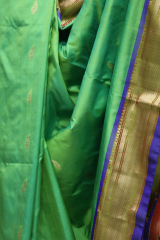 Green Silk Paithani Saree - SRGSPS397