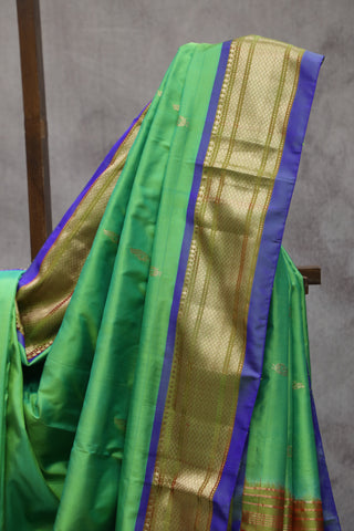 Green Silk Paithani Saree - SRGSPS397