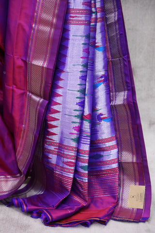 Magenta Silk Paithani Saree - SRMSPS444