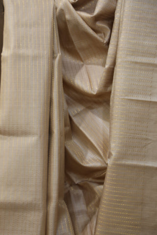 Cream Tussar Silk Saree - SRCTSS900