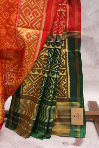 Orange Rajkot Patola Silk Saree - SRORPSS229