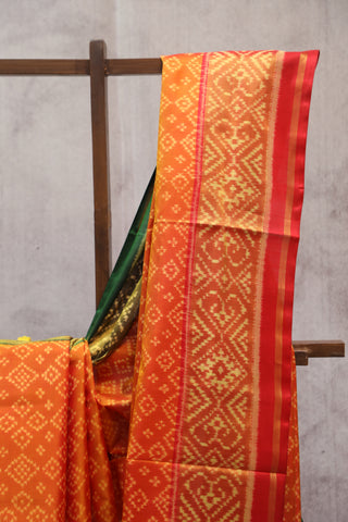 Orange Rajkot Patola Silk Saree - SRORPSS229