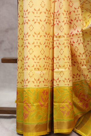 Cream Rajkot Patola Silk Saree - SRCRPSS224