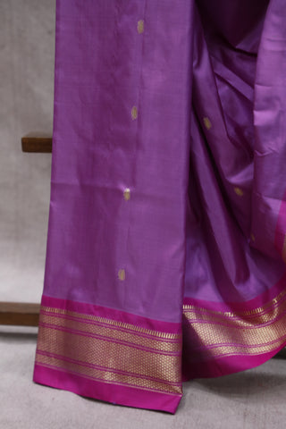 Two Tone Purple Silk Paithani Saree - SRTTPSPS437