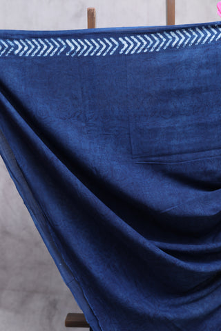 Indigo HBP Cotton Saree -SRICS1249