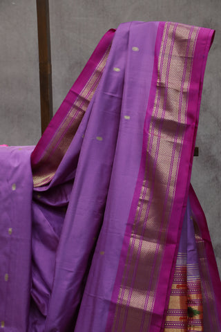 Two Tone Purple Silk Paithani Saree - SRTTPSPS437