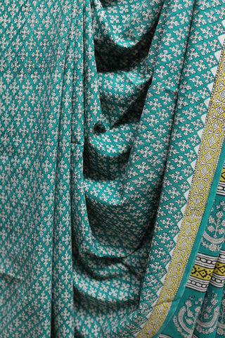 Green HBP Cotton Saree-SRGCS1046