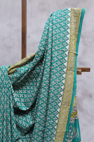 Green HBP Cotton Saree-SRGCS1046