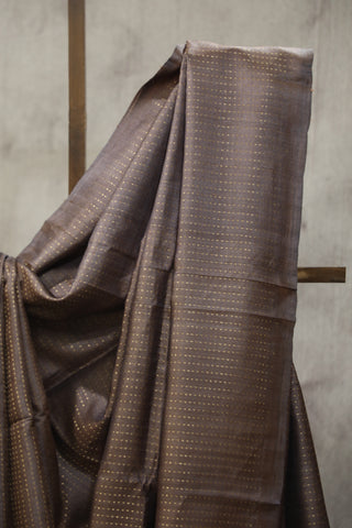 Brown Tussar Silk Saree - SRBTSS960