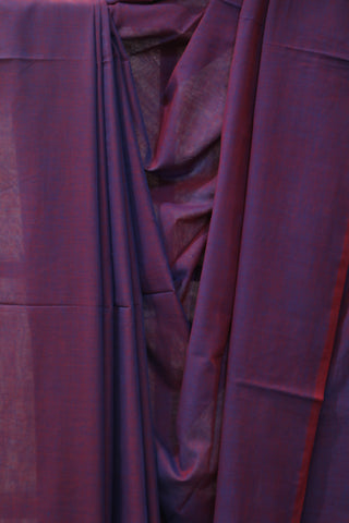 Two Tone Magenta Mulmul Cotton Saree-SRTTMMCS131