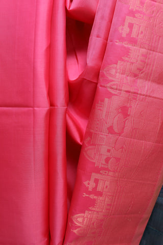 Baby Pink Soft Silk Saree With Ganga Ghat Weaving Design - SRBPSSS179