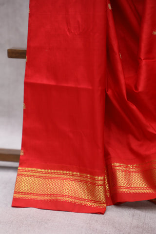 Red Silk Paithani Saree - SRRSPS462