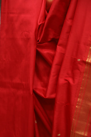 Red Silk Paithani Saree - SRRSPS462