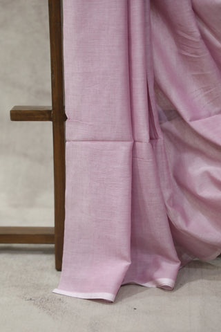 Pastel Purple Mulmul Cotton Saree-SRPPMCS123