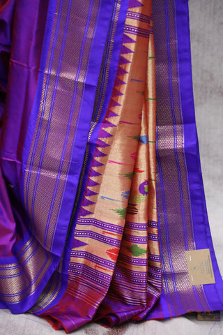 Purple Silk Paithani Saree - SRPSPS455