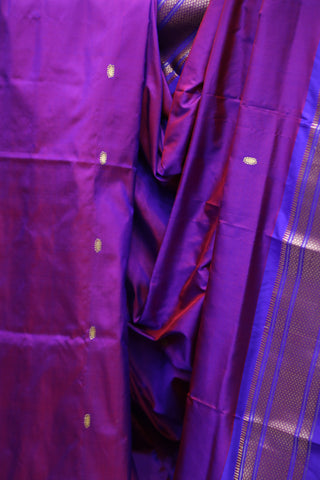 Purple Silk Paithani Saree - SRPSPS455