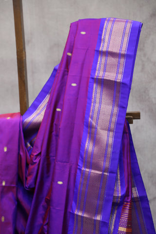 Purple Silk Paithani Saree - SRPSPS455