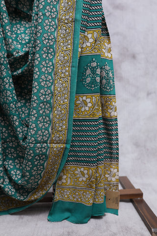 Green HBP Cotton Saree-SRGCS1048