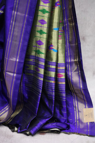 Royal Blue Silk Paithani Saree - SRBSPS450