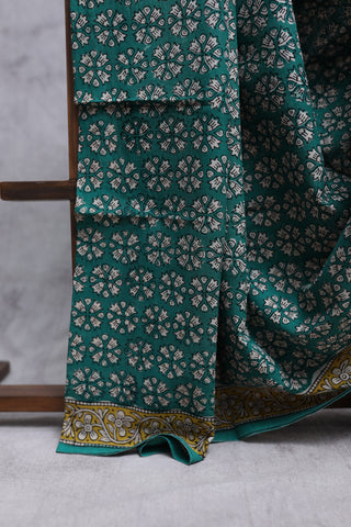 Green HBP Cotton Saree-SRGCS1045