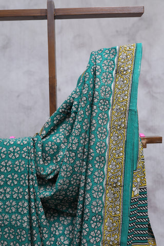 Green HBP Cotton Saree-SRGCS1045