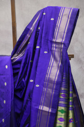 Royal Blue Silk Paithani Saree - SRBSPS450