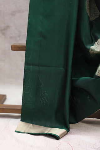 Dark Green Soft Silk Saree - SRDGSSS276