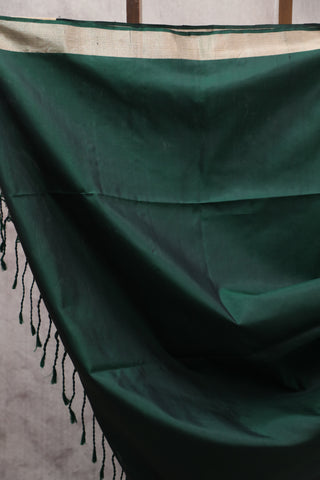 Dark Green Soft Silk Saree - SRDGSSS276