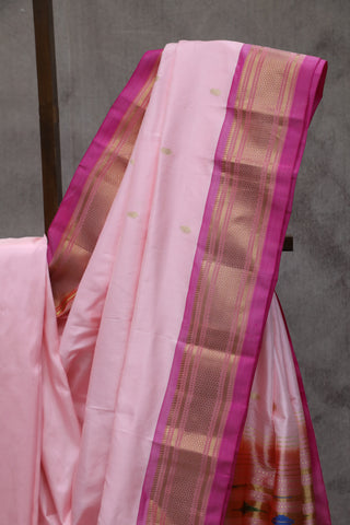 Pink Silk Paithani Saree - SRPSPS442